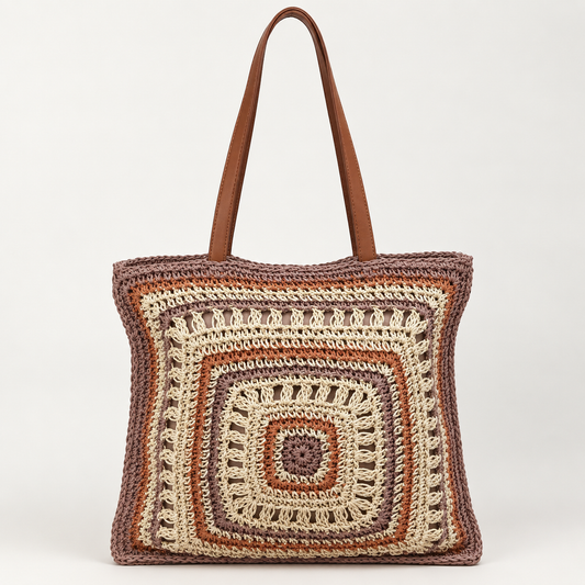 Boho Crochet Shopper