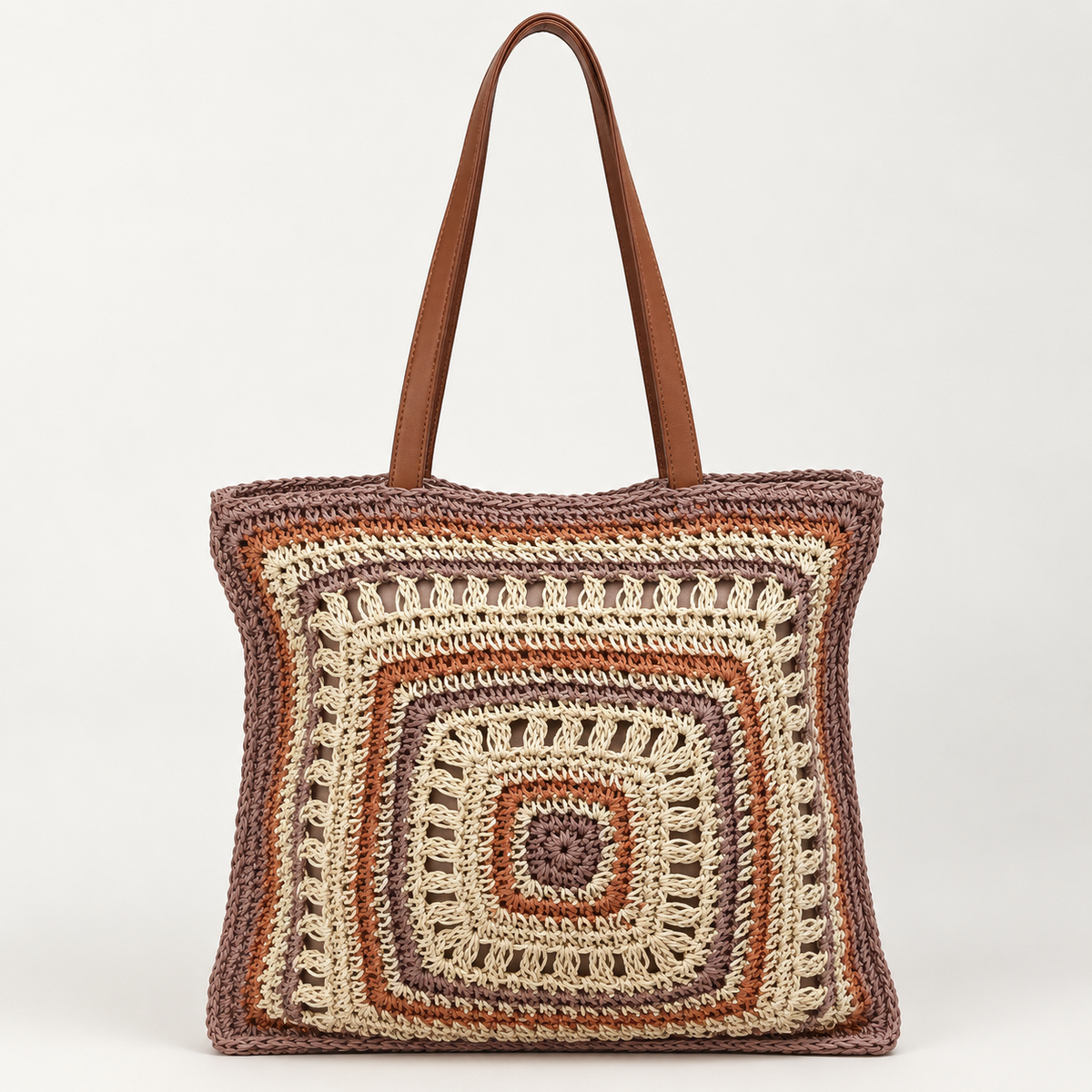 Boho Crochet Shopper