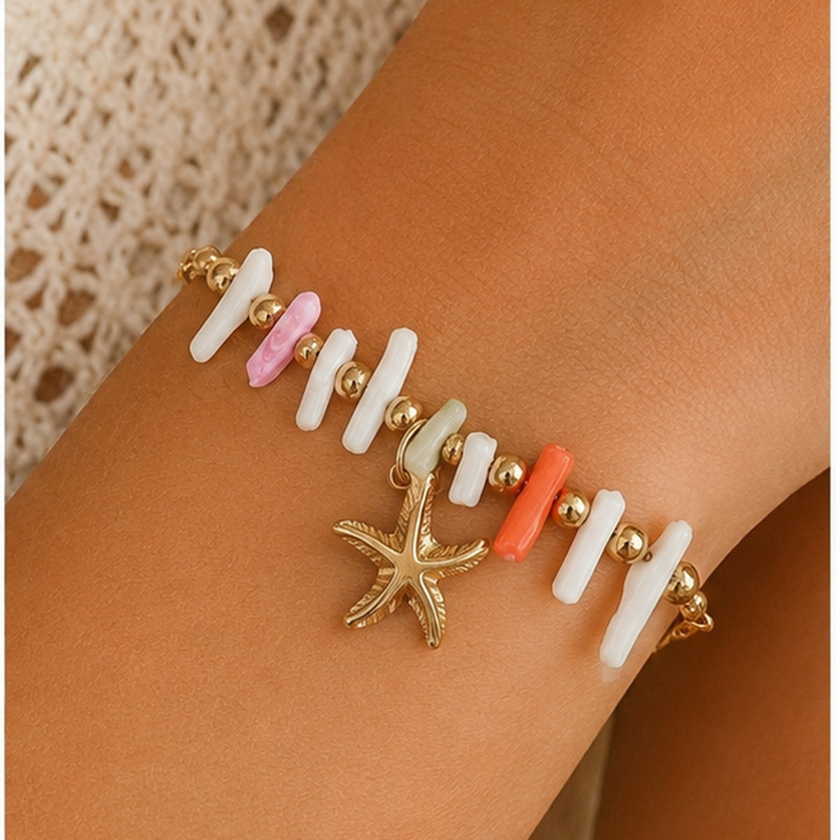 Coral Starfish Bracelet