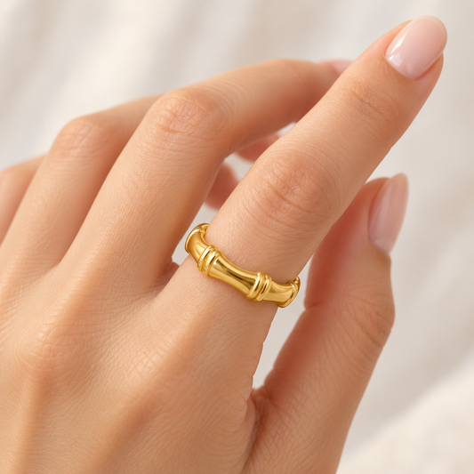 Golden Bamboo Ring