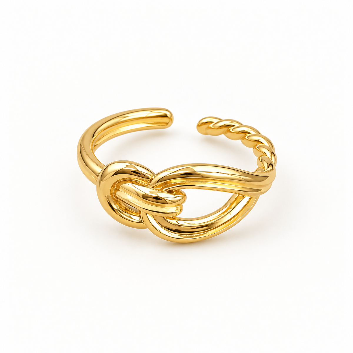 Golden Knot Ring