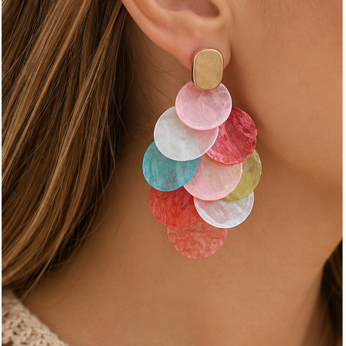 Ibiza Shell Statement Earrings