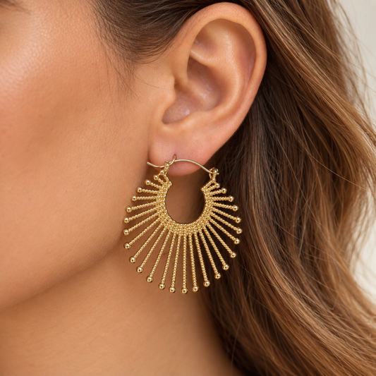 Ray of Gold Hoops