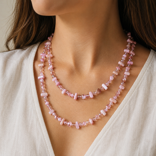Soleya Blush Stone Necklace