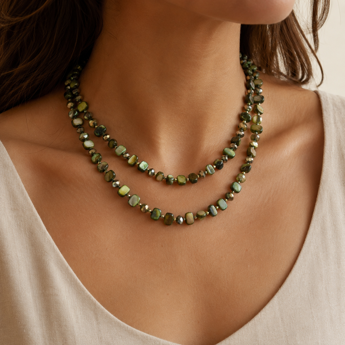 Soleya Olive Glow Necklace