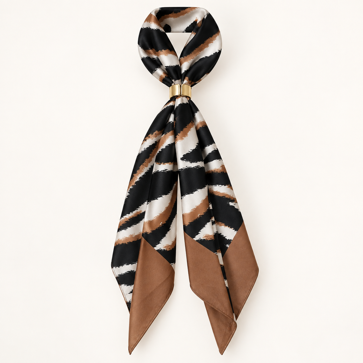 Animal Print Satin Scarf