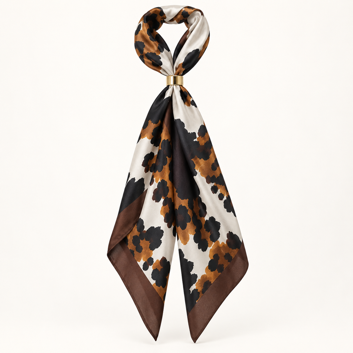 Animal Print Satin Scarf
