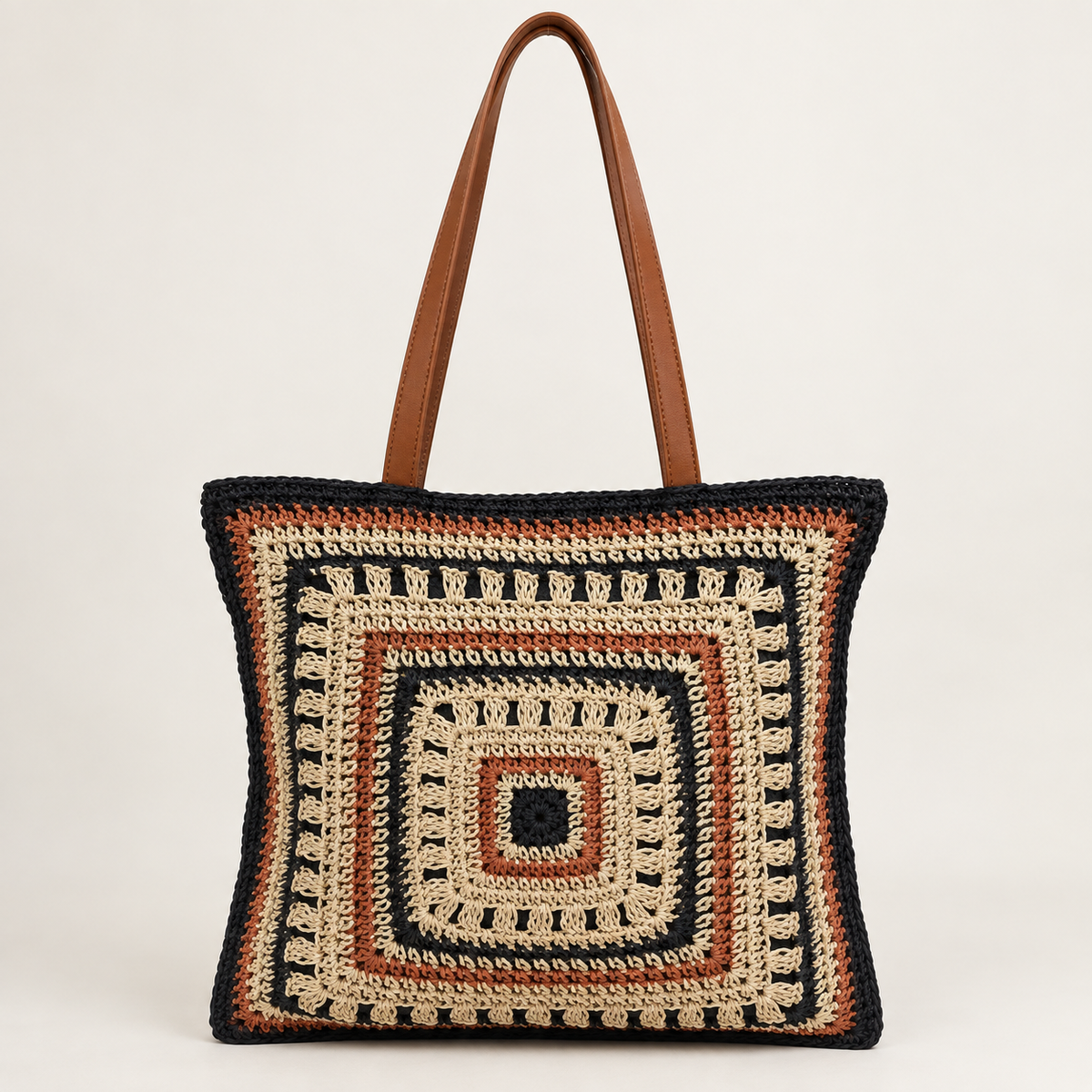 Boho Crochet Shopper