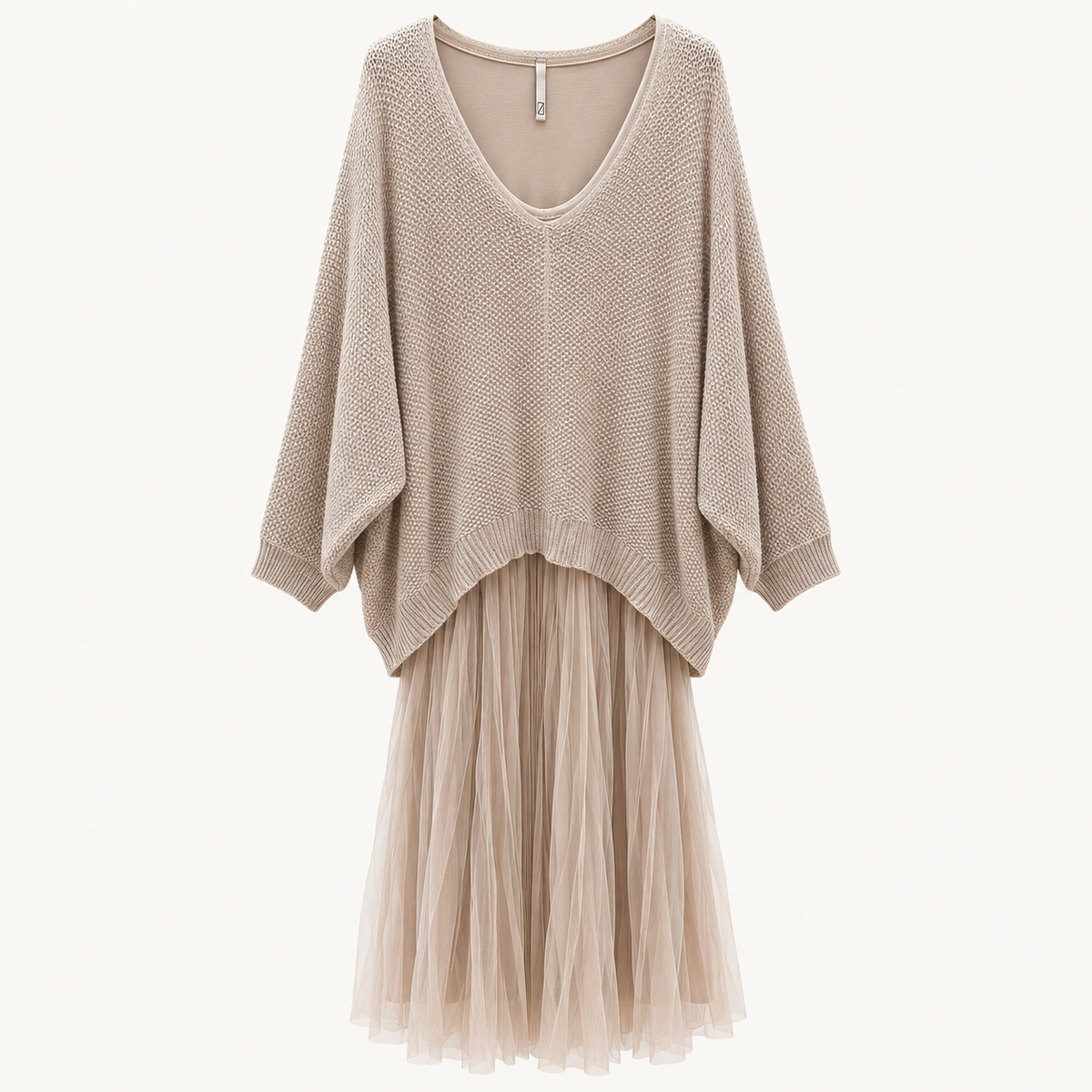 Boho Knit & Tulle Dress