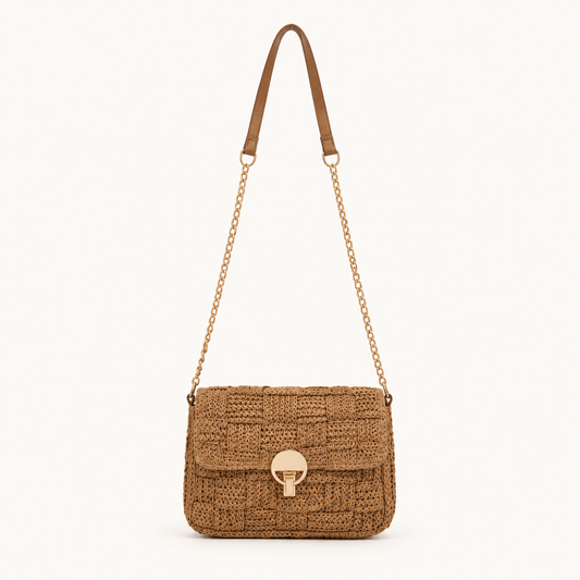 Boho Raffia Schoudertas