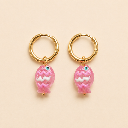 Candy Fish Hoops – Pink
