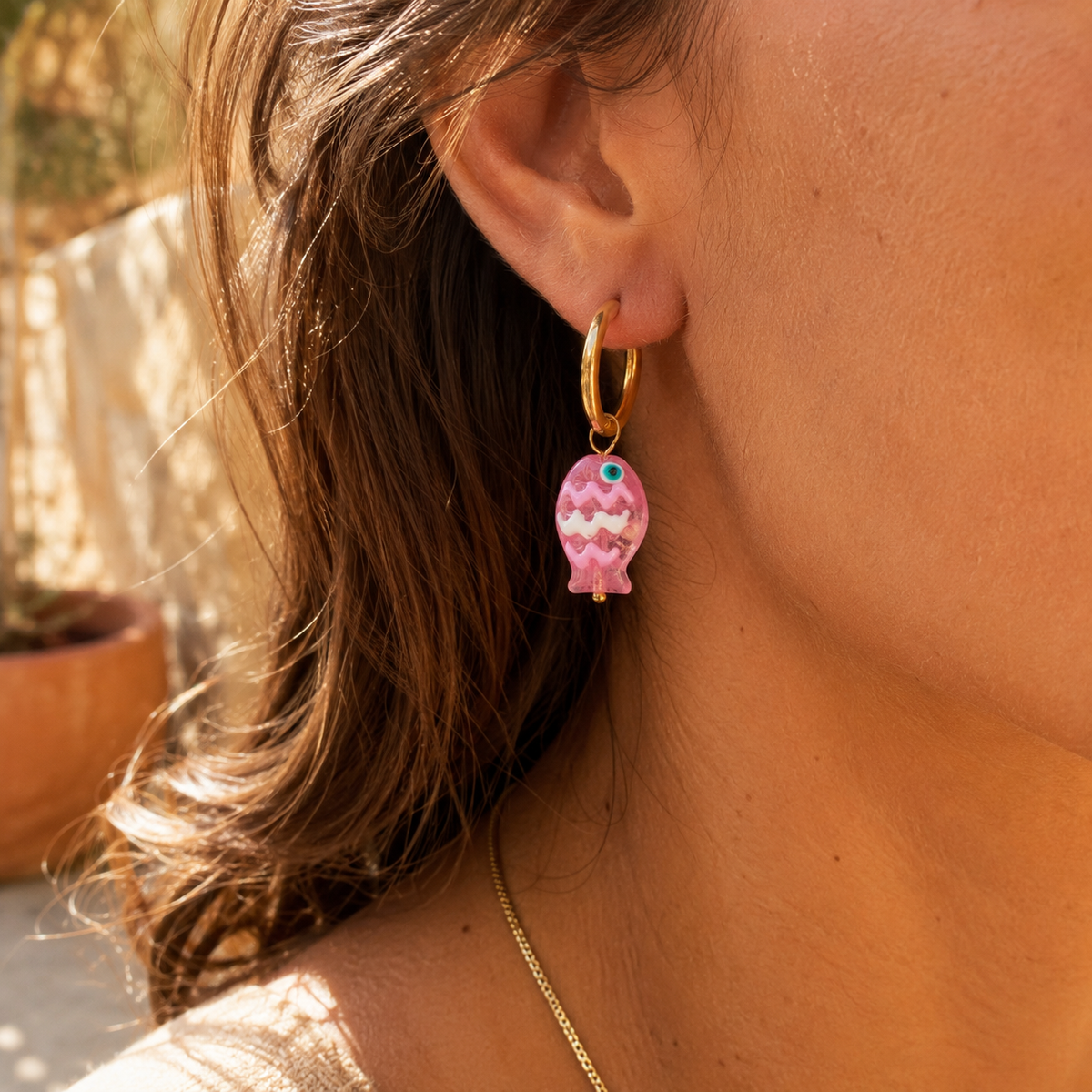 Candy Fish Hoops – Pink