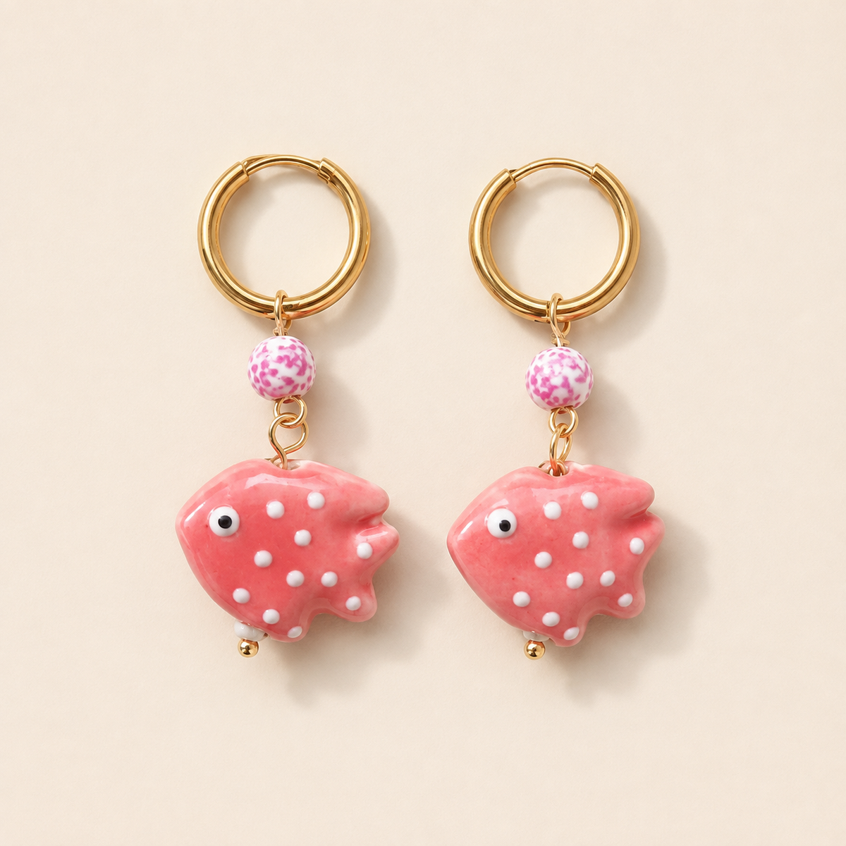Coral Fish Hoops – Pink