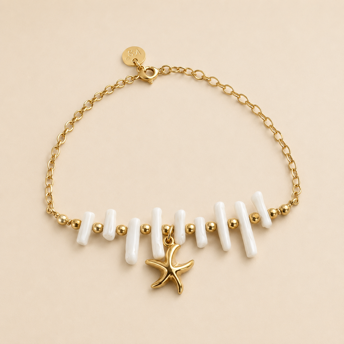 Coral Starfish Bracelet