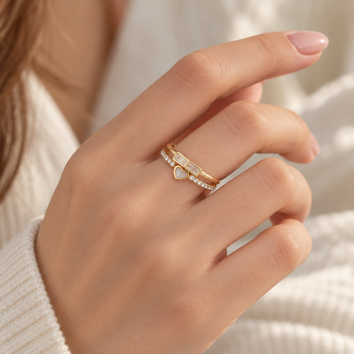 Crystal Heart Ring