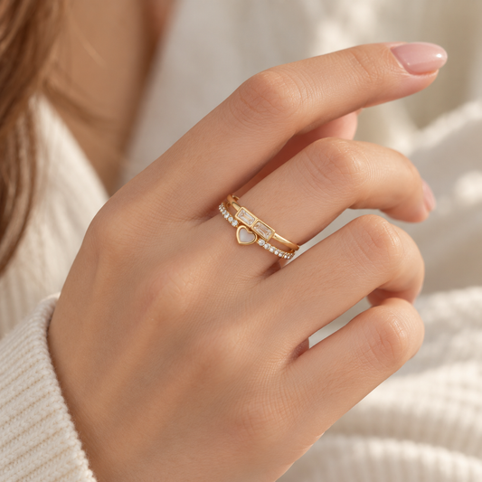 Crystal Heart Ring