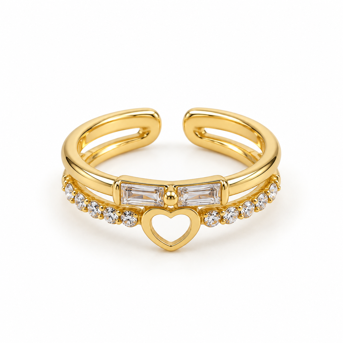 Crystal Heart Ring