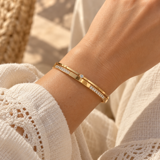 Crystal Line Bangle