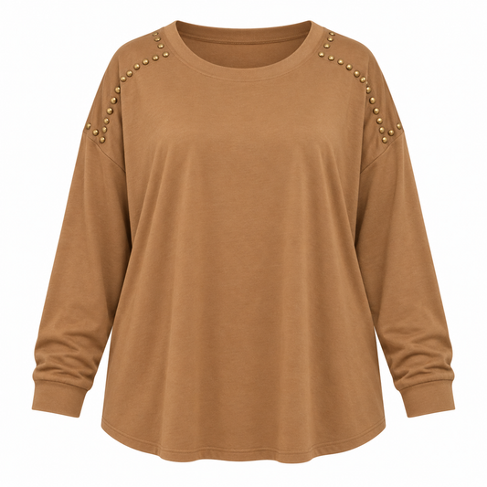 Curvy Golden Stud Top