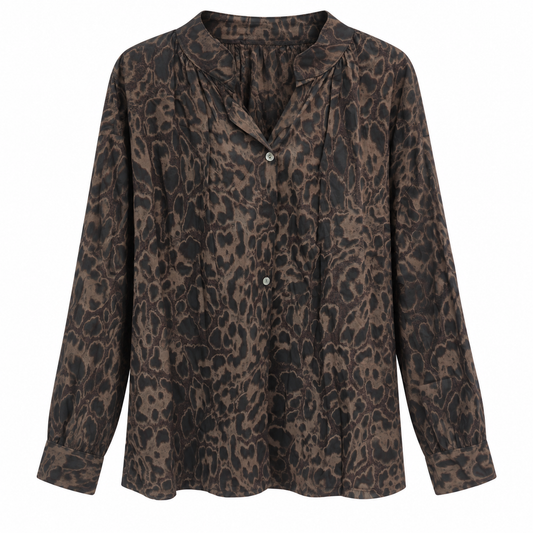 Curvy Safari Leopard Blouse