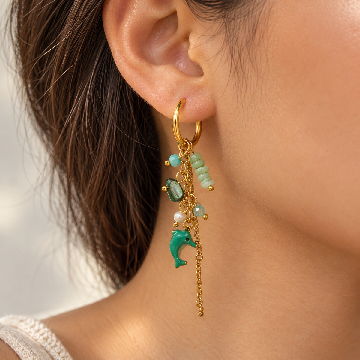 Dolphin Charm Earrings