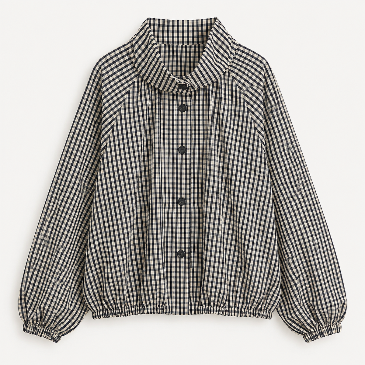 Gingham Balloon Jacket