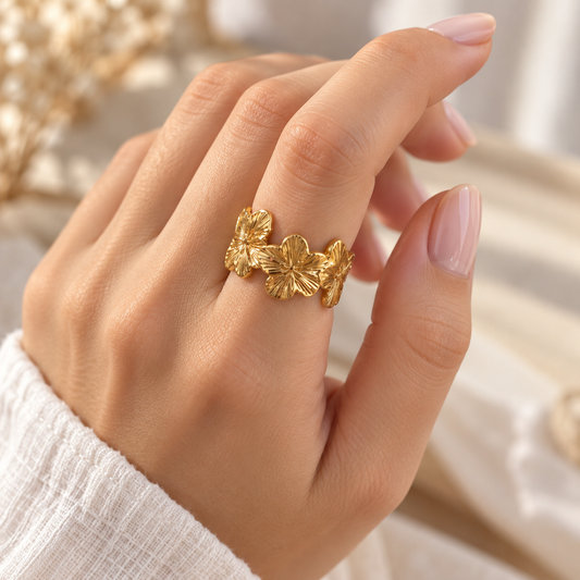 Golden Flower Ring