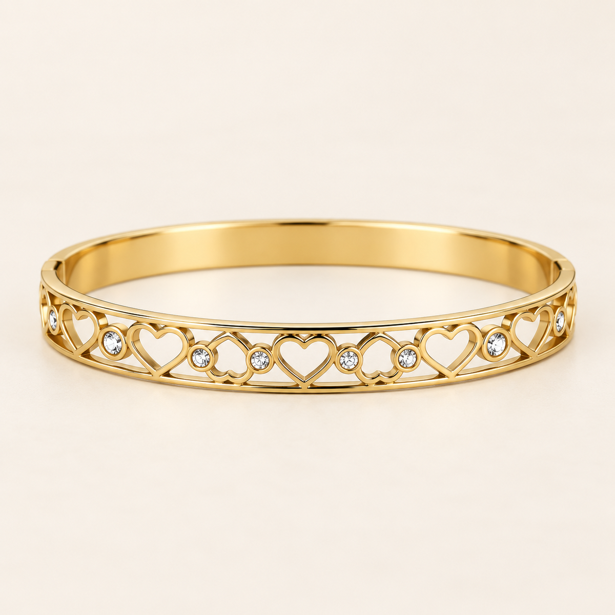 Golden Hearts Bangle