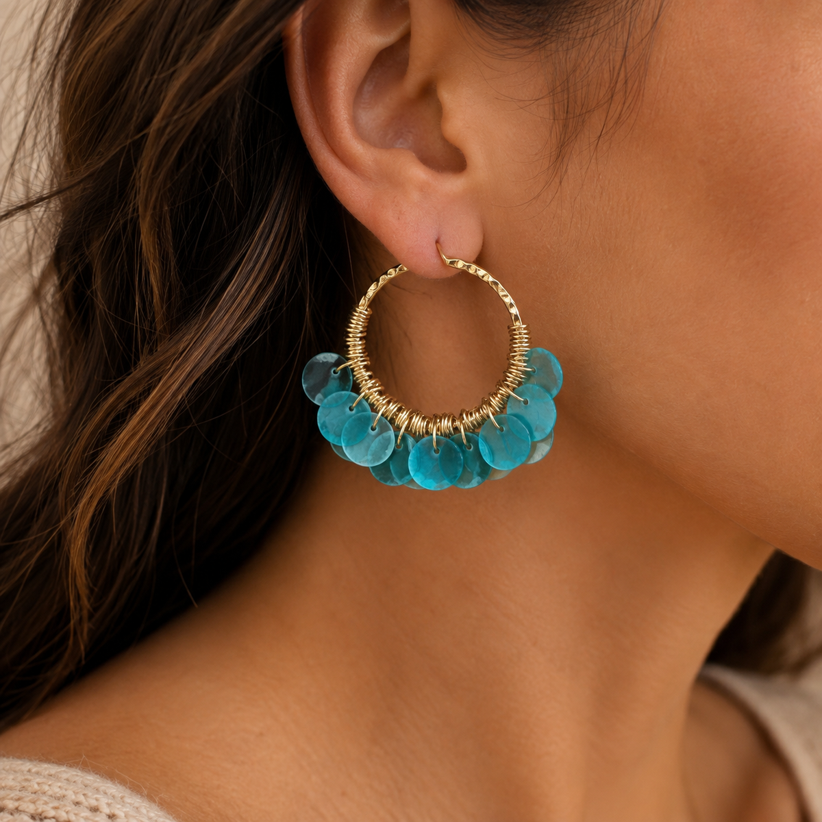 Ibiza Shell Hoops