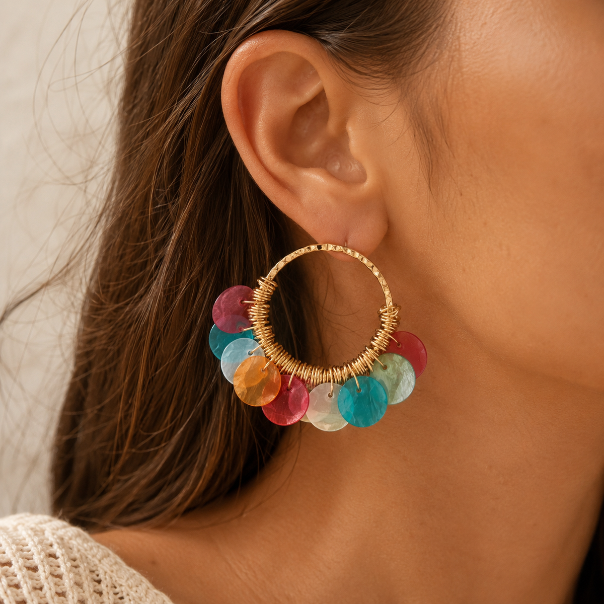 Ibiza Shell Hoops