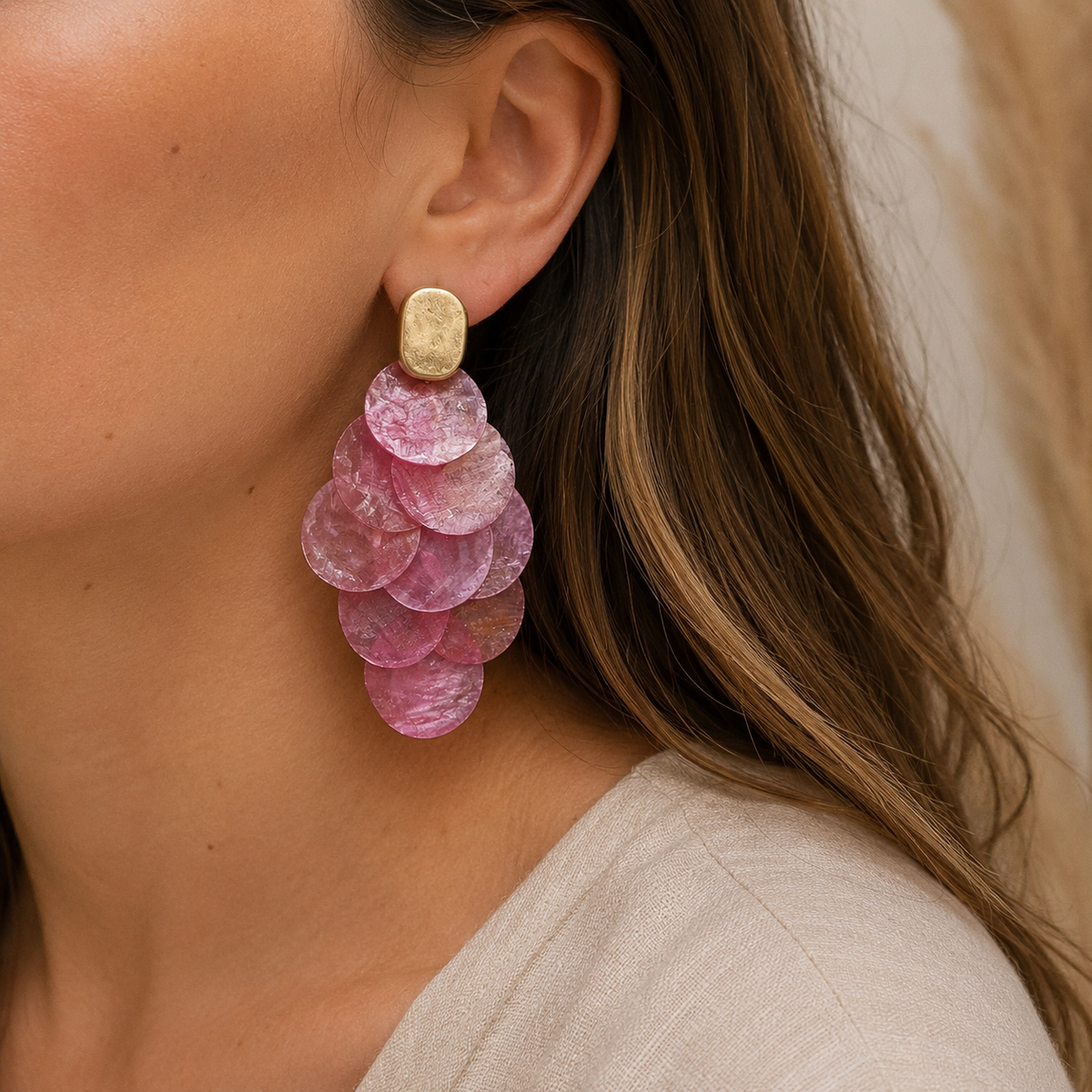 Ibiza Shell Statement Earrings