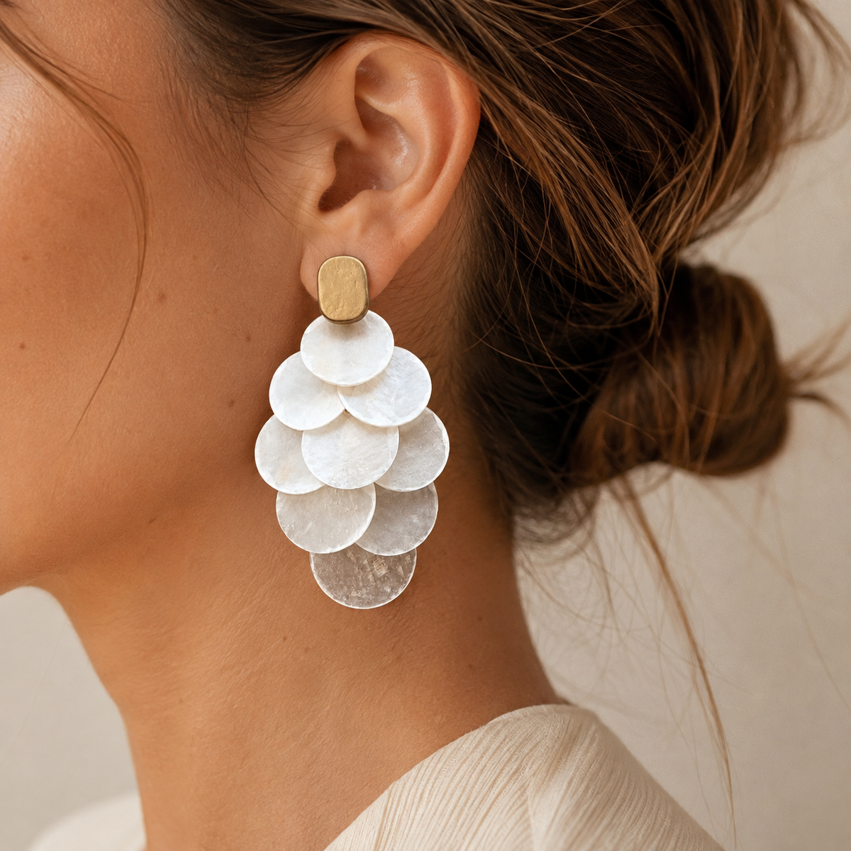 Ibiza Shell Statement Earrings