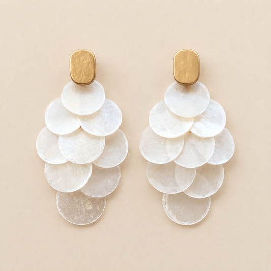 Ibiza Shell Statement Earrings