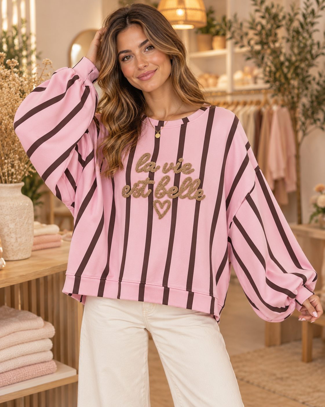 La Vie Est Belle Oversized Sweater