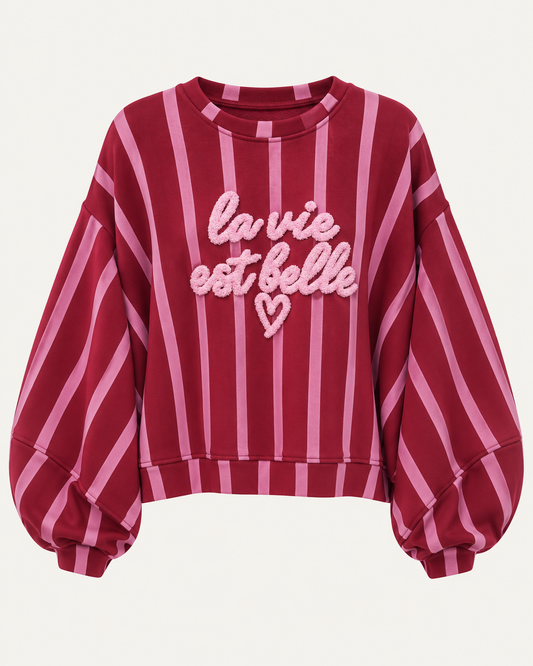 La Vie Est Belle Oversized Sweater