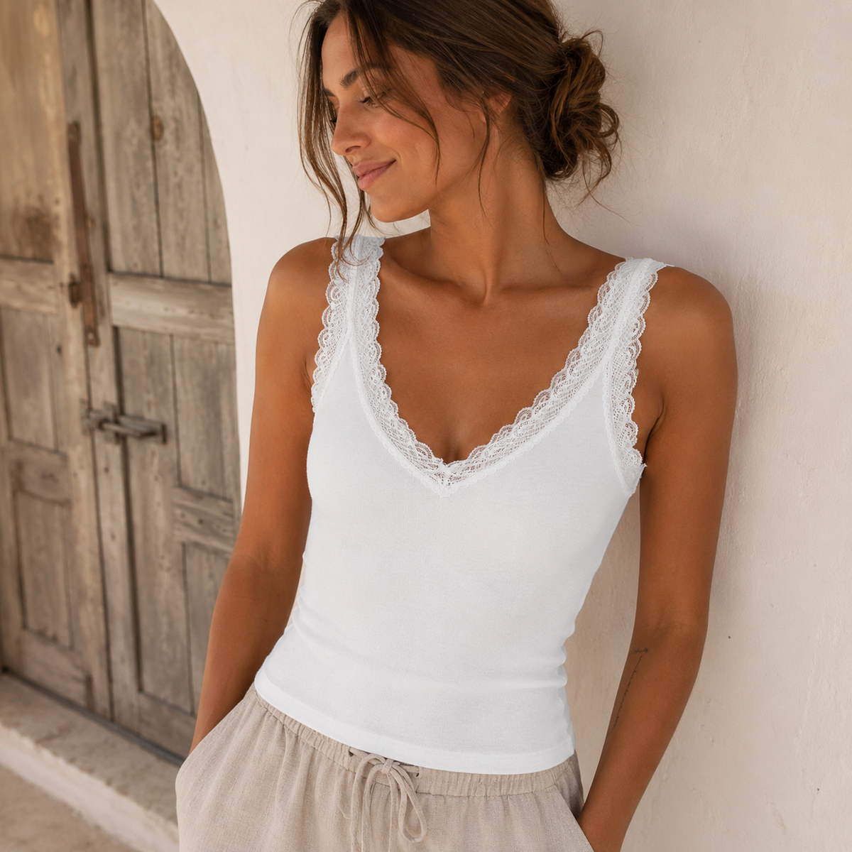 Lace V-Neck Top