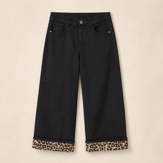 Luna Leopard Wide Leg Jeans