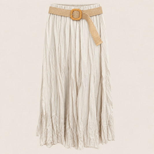 Maxi rok met raffiariem