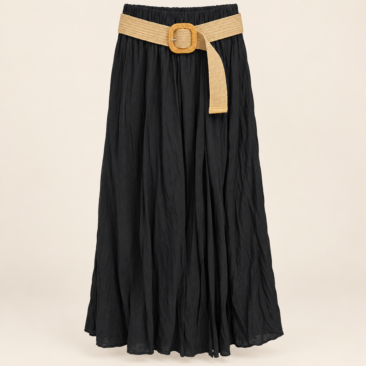 Maxi rok met raffiariem