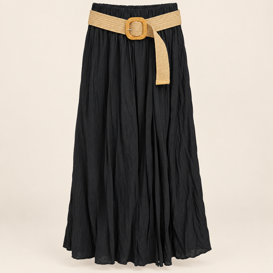 Maxi rok met raffiariem