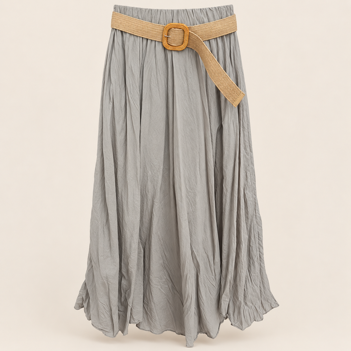 Maxi rok met raffiariem