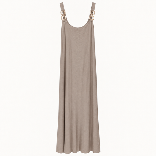 Mediterranean Buckle Maxi Dress
