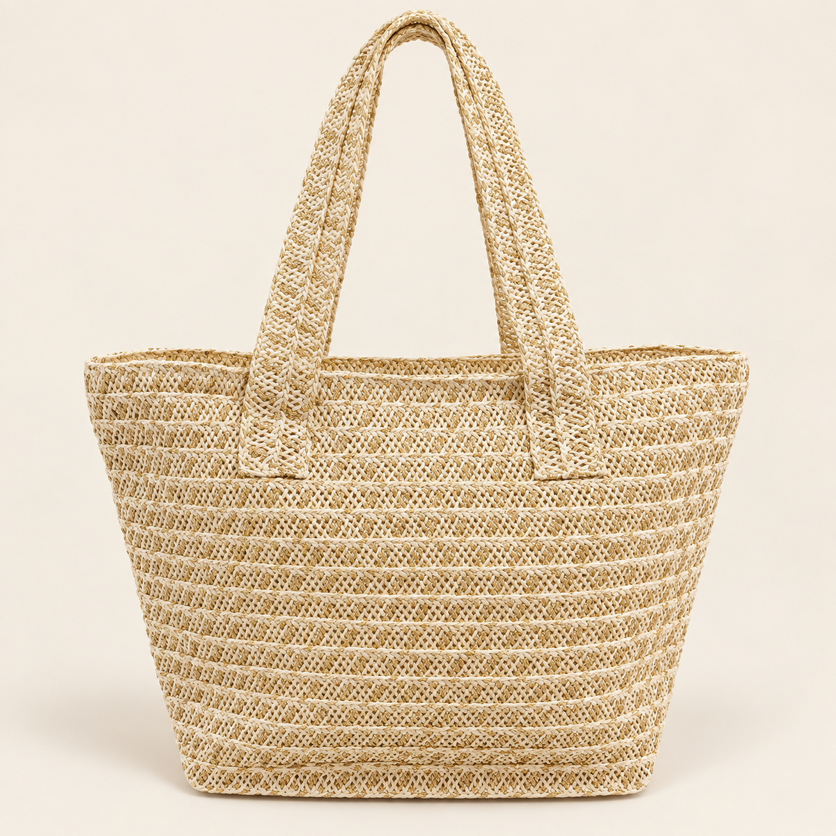 Metallic Raffia Shopper