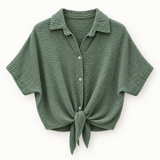 Mousseline Tie Blouse