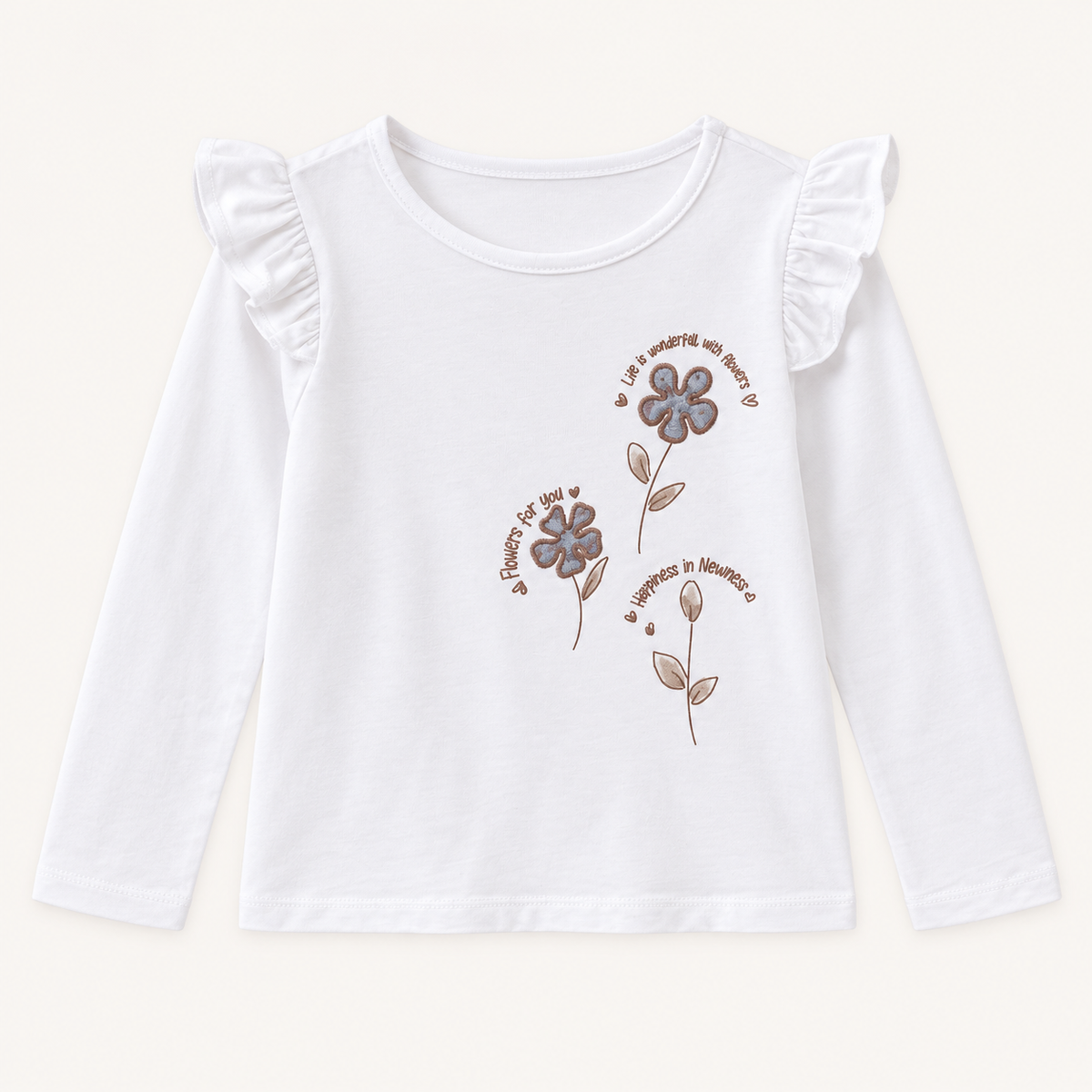 Newness Flower Ruffle Top