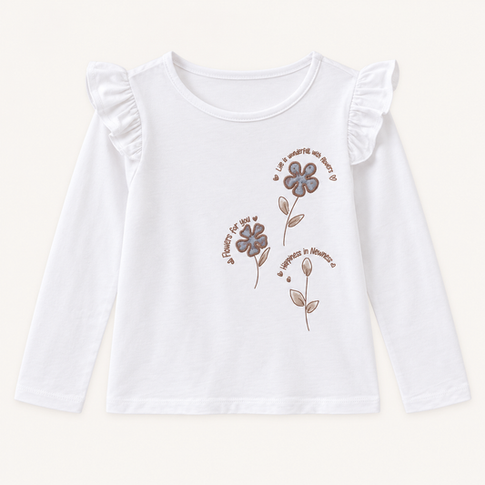 Newness Flower Ruffle Top