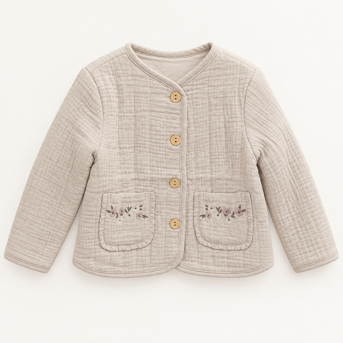 Newness Quilted Flower Jacket
