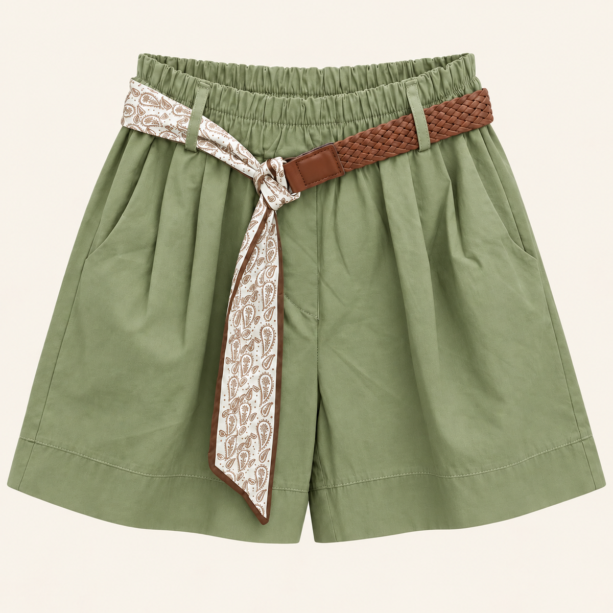 Paperbag Shorts met Sjaalriem