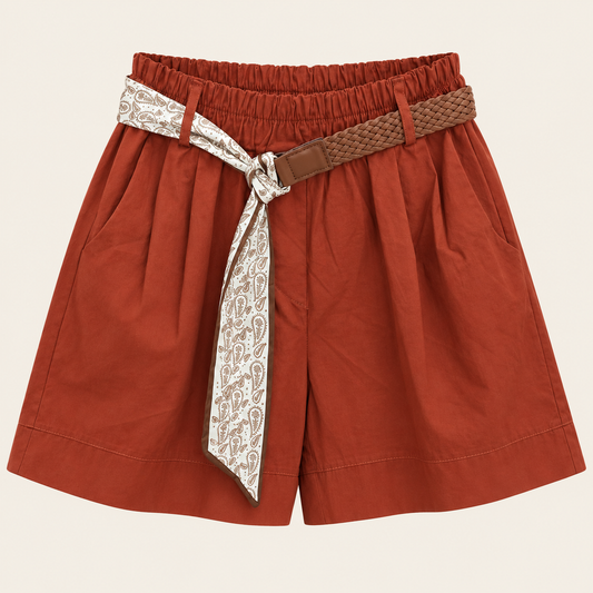 Paperbag Shorts met Sjaalriem