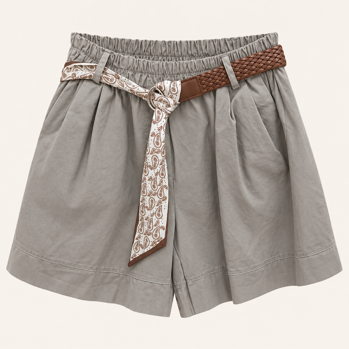 Paperbag Shorts met Sjaalriem
